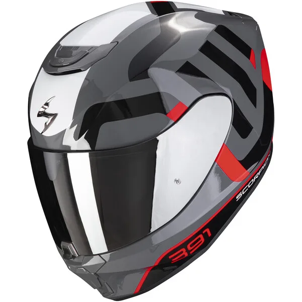 Scorpion - Casque Exo-391 Arok Gris / Noir / Rouge