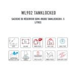 GIVI WL902 TANKLOCKED SACOCHE DE RÉSERVOIR SEMI-RIGIDE TANKLOCKED®, 5 LITRES