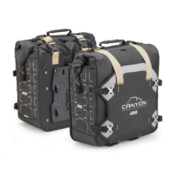 GIVI GRT709B CANYON PAIRE DE SACOCHES CAVALIÈRES IMPERMÉABLES AVEC SYSTÈME D’ACCROCHAGE UNIFIT, 35+35 L
