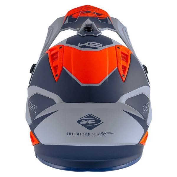 Casque motocross Kenny Titanium Graphic Navy Orange